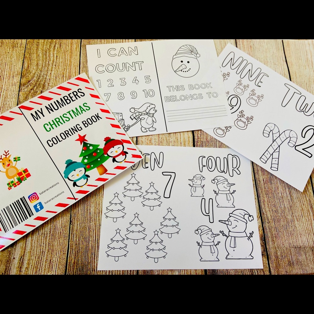 Preschool Numbers Coloring Book